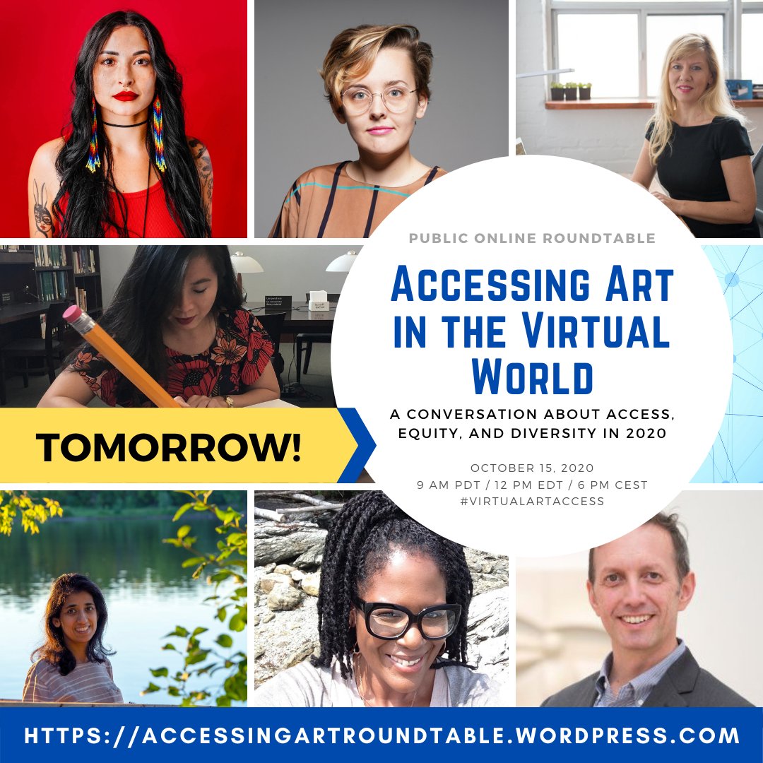 samanthaflutist's tweet photo. TOMORROW! Accessing Art in the Virtual World (Public @AaucUaac) October 15 9AM PDT/12PM EDT/6PM CEST #virtualartaccess Register https://t.co/Lta8qcGRbq @adrienne_loon @KeysWalletPh0ne @isabel_pedersen @bykanik KeyJoLee SequoiaMiller @AntsyArtsy @UofArt @UofTCities #uaac2020 https://t.co/bLc7XyzKzQ