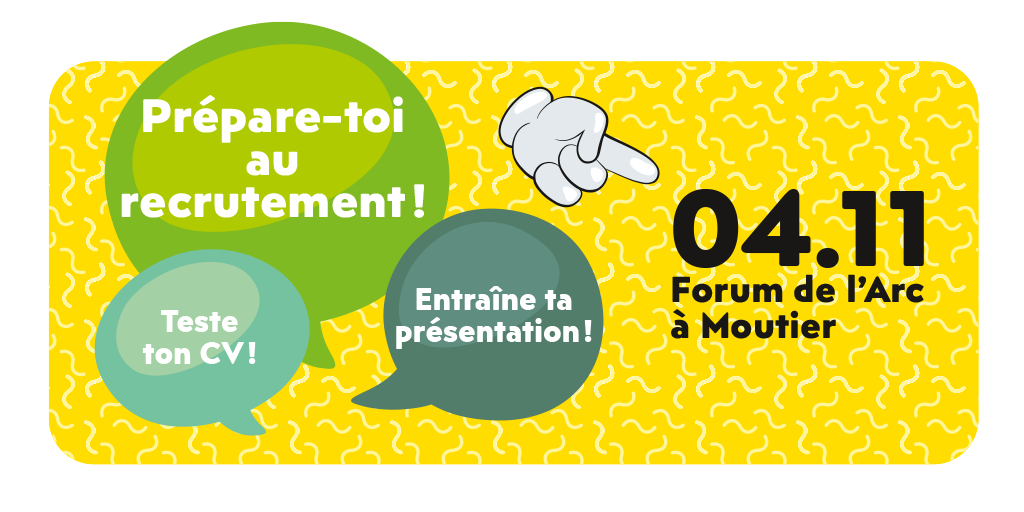 bepogch's tweet photo. PRÉPARE-TOI AU RECRUTEMENT! TESTE TON CV!
4 novembre au Forum de l’Arc à Moutier

Atelier &amp; rencontre avec un recruteur pro de 14h à 16h.
Nous t’informons et t’aidons à trouver une place d’apprentissage.

Des questions sur le déroulement ?
Call &amp; WhatsApp au 079 914 26 25 https://t.co/JKtziAc5LD