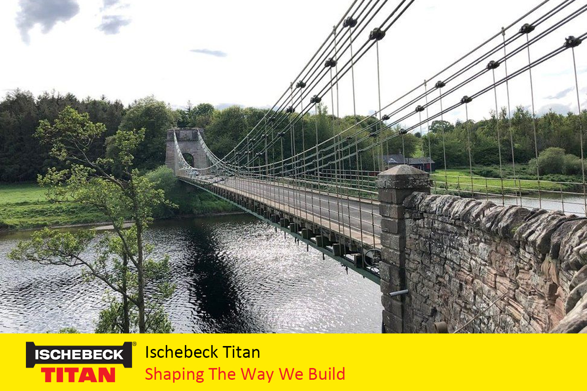 From Bray Head in The Republic of Ireland to Berwick upon Tweed in the Scottish Borders, we are involved with restoration projects using Titan self drilled hollow bars.

We are currently involved in a project dismantling and restoration of this 200 year old suspension bridge