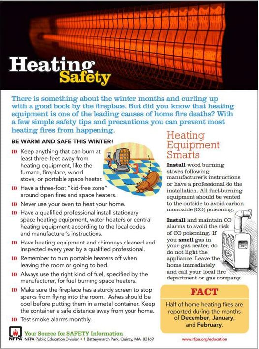 UPTDFES's tweet image. Here are some heating safety tips as we prepare for colder weather!
