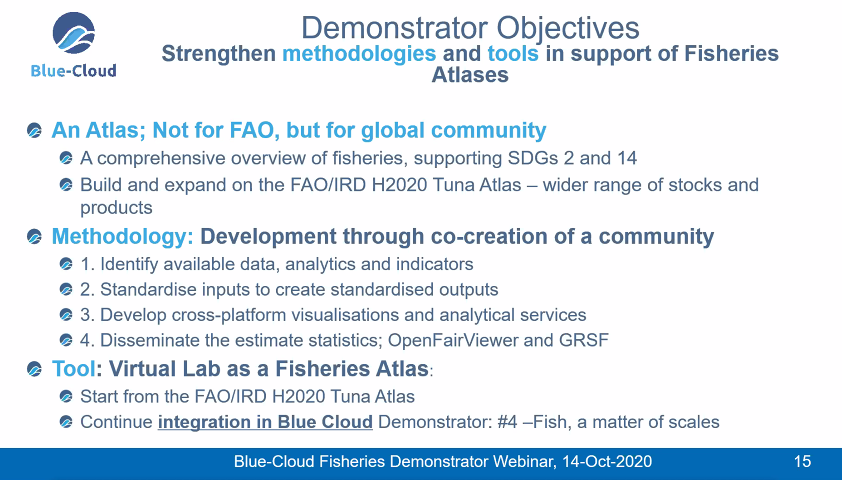 BlueCloudEU's tweet image. The #BlueCloud #Fisheries demonstrator, with @FAOfish, is building tools to serve the global community by providing standardised outputs that allow cross-platform visualisation &amp;amp; analytics in 1 single #datainfrastructure. Join the live webinar blue-cloud.org/events/webinar… #aquaculture