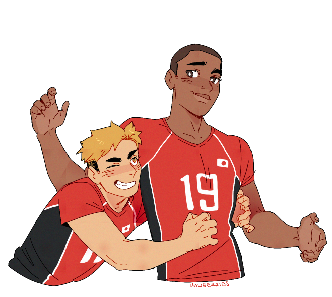 hawberries_'s tweet image. [commission] more HQ comms! i gotta say, to everyone who is hiring me for lesbian AU sakuatsu, i owe you a debt of kindness, and i hope your fortune is sweet.