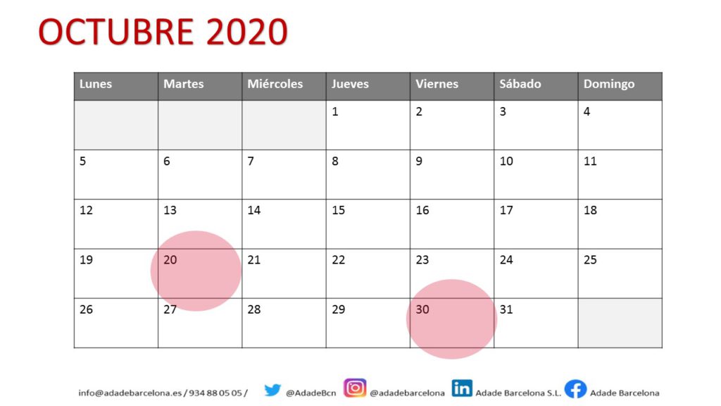CAI_Sistemas's tweet photo. #ObligacionesFiscales de Octubre del 2020 vía @AdadeBcn 

👉 https://t.co/PgwgDPYwZu

#Sociedades #Software #PortalCAI #CAISOC
#Fiscalidad #ImpuestoSobreSociedades #ImpuestoDeSociedades #IS #Modelo200 #Modelo220 #Modelo202 #Modelo222  #CuentasAnuales #CloudComputing #CAISistemas https://t.co/aPXEyltSCX