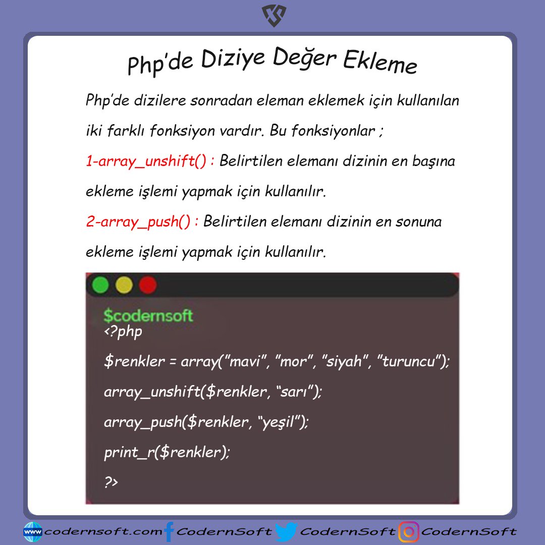 Php'de Diziye Dışarıdan Değer Ekleme
#php #phpdeveloper #Developpement  #programming #array #python #YapayZeka #JS #developer #bilimkurulu #YazıklarOlsun #KivancTatlitug #KYKBorcumuzuSil #MüjdelerOlsun #ısıklarımızhicsonmuyor #HaydiTürkiye