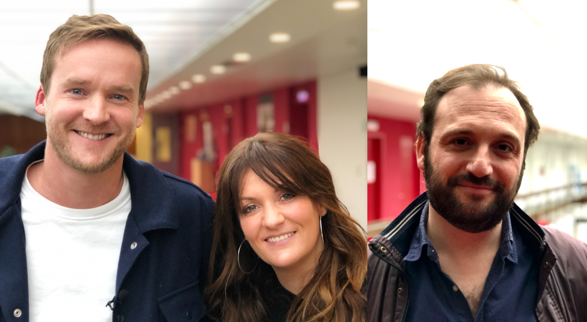 Brève rencontre avec @CaroleMatagne , créatrice, autrice et actrice de la nouvelle capsule humoristique de la RTBF, 1 semaine sur 2 (dont on vous parlait ici), Grégory Beghin, son réalisateur, et <a href="/JeanjacquesRaus/">Jean-jacques Rausin</a> , comédien.
<a href="/artemis_prod/">Artémis Productions</a> 

cinevox.be/fr/rencontre-a…