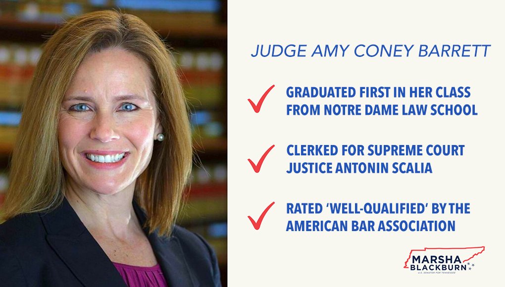 “Judge Amy Coney Barrett is a woman of unparalleled achievement and an exce...