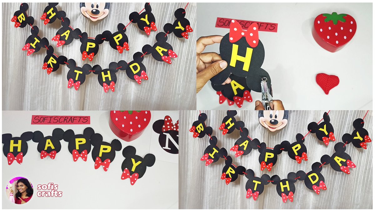 CraftsSofis's tweet photo. Mickey Theme Birthday banner ideas for boys | birthday decoration ideas ... https://t.co/ztgjyjxpoU via @YouTube #sofiscrafts https://t.co/SlQMmhLRw1