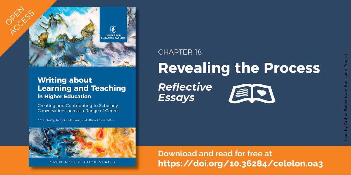 CEL_Elon's tweet image. Chapter 18 of Writing About Learning and Teaching by Mick Healey (@MickHealey3), Kelly E. Matthews (@kellymatthewsUQ), &amp;amp; Alison Cook-Sather goes into detail about the benefits of submitting #ReflectiveEssays for academic publication.  
#WaLaT #OpenAccess 

ow.ly/ljIf50BJHl0