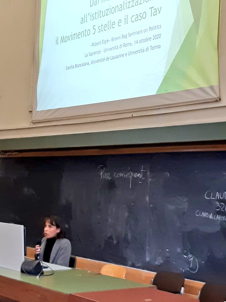 Cecilia Biancalana (<a href="/unito/">Università di Torino</a>) kicking off today's 'Robert Elgie' #BBS on #Politics. Talking about #FiveStarMovement and #TAV 🚄. Second step of 11. Check the full programme here: bit.ly/3ispvpP

<a href="/ECPR/">European Consortium for Political Research</a> <a href="/APSAtweets/">APSA</a> <a href="/ipsa_aisp/">IPSA</a> <a href="/sisp__/">Società Italiana di Scienza Politica</a> <a href="/PSA_IPSG/">PSA Italian Politics</a> 
 <a href="/circapsiena/">CIRCaP</a> <a href="/Ita_PolSc_Rev/">RISP Ita PolSc Rev</a>
