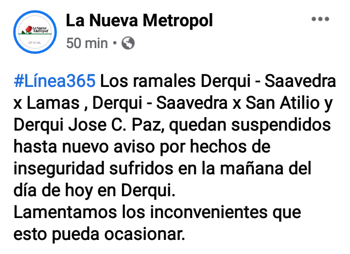 archivotransp's tweet photo. #Linea365 no hace algunos ramales x hechos de inseguridad!
@CiudadDeBondis @solotransito @jotaleonetti https://t.co/Ds7SdWwyAp