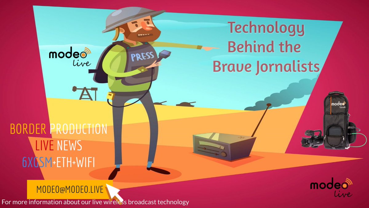 Modeo_Live's tweet photo. Technology Behind the Brave Journalists ! #MODEOLIVE

#BorderLive #Journalist #BreakingNews #LiveNews  #Broadcasters #Live #Backpack #Media #TV #NewsAgencies #Broadcasting #Broadcasters #LiveStreaming #LiveProduction #MediaProduction #LiveVideoStreaming #LTE #SocialMediaLive #5G https://t.co/JLiahfn8Zc