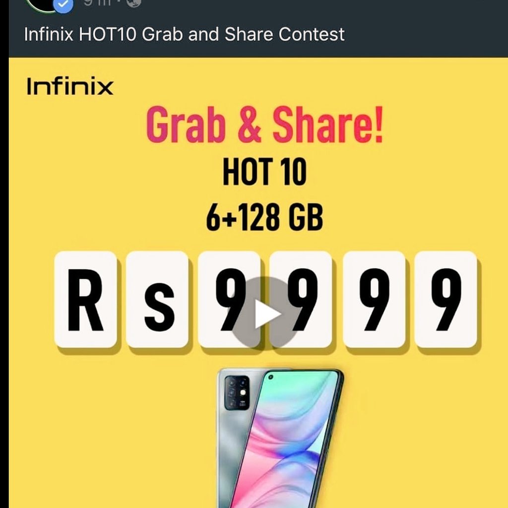 soniyaaajain's tweet photo. @InfinixIndia Here my s.s.📷 of Infinix Mobile
#InfinixHot10 #GrabAndShare #ContestAlert #NewLaunch #Smartphone #Al0tExtra #InfinixIndia #AbRuknaNahi @InfinixIndia
@meAlka04 @Tuaa74
@RubyAga9339
@NAIsuu90 @itsazeena
@itsspravin @Housemaker_star
@LuvyaJoshi @sreevijaya23
@DayalOjha_5 https://t.co/PjLbiAsuik