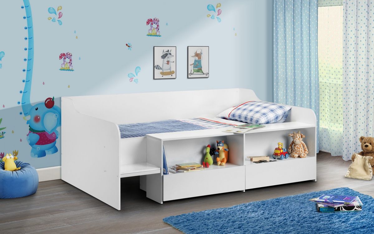Bonus_Beds's tweet photo. This low sleeper bed frame takes a standard single mattress and has tons of storage! Available in white, blue or pink and now on display in our showroom! 

#Sligo https://t.co/yOPLsm0Z99