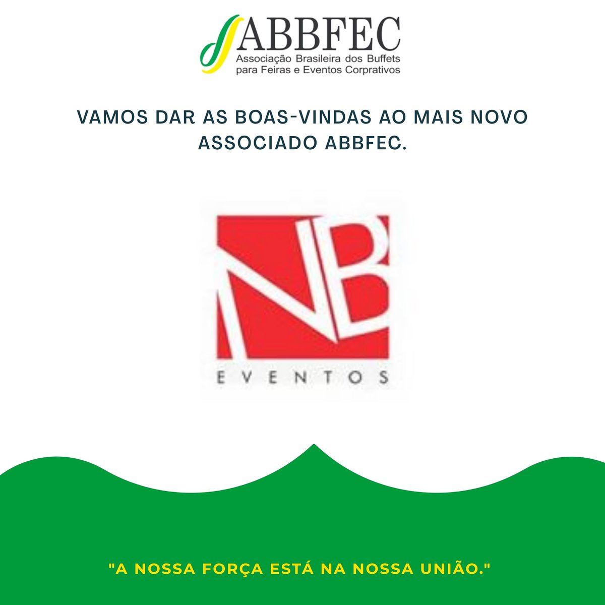 abbfec's tweet photo. Mais um associado para nosso time.
Bem vinda @.nbeventos https://t.co/2UTtWINGdG