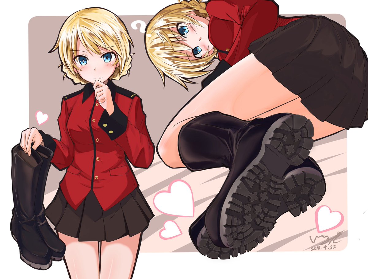 五十鈴華 「#画像を4枚晒したらrtがきてフォロワーがぶわーって増えると聞いて 
主に足下方」|いそふで㌠ガルパンおじさんのイラスト