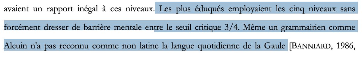 At the same time, on the same page, he admits that the educated were aware of no such linguistic boundary.