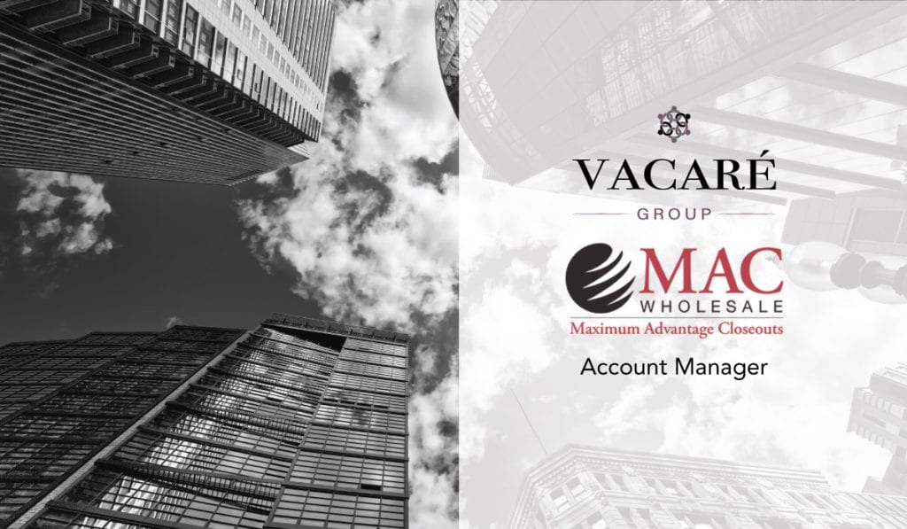 Account Manager – MAC Wholesale – Featured Job Posting from the Vacaré Group Boston: Position Title: Account Manager Reports To: VP of Sales MAC Wholesale, located in East Bridgewater, MA, is looking to hire an Account Manager! MAC Wholesale is a leader… vacaregroup.com/talent-acquisi…