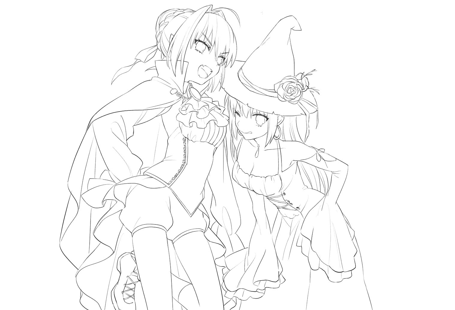 アカマコト 私にしては綺麗に線画描いたから 色塗り練習したい人は是非 T Co Tywnyaogjd Twitter