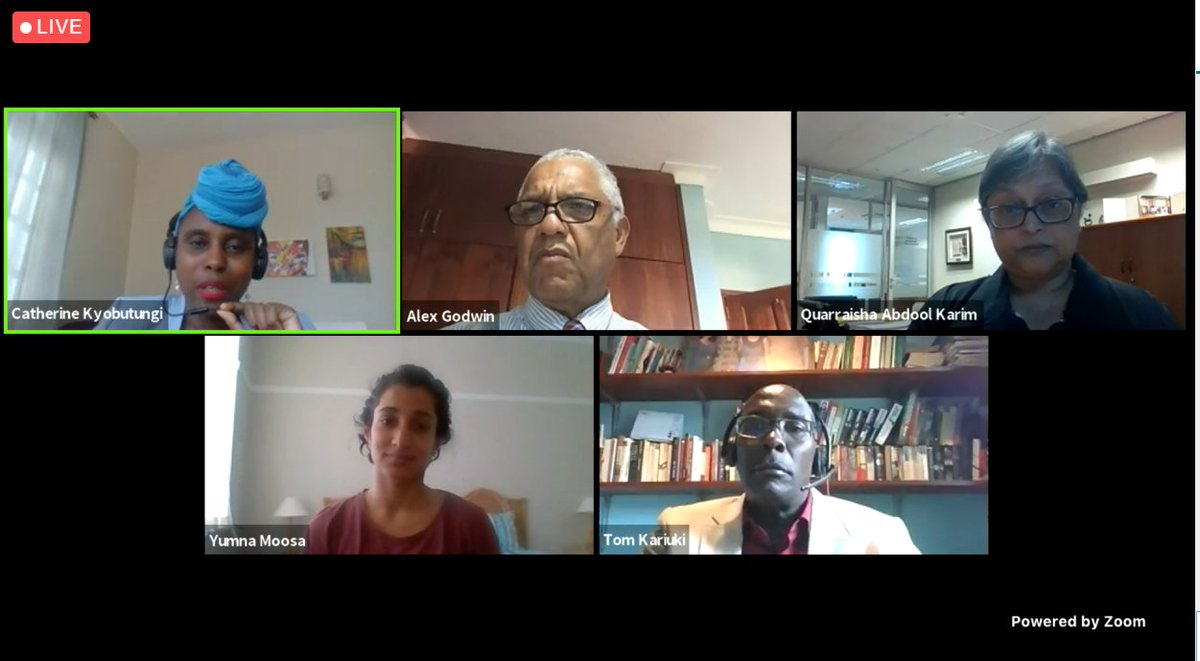 WLHGConference's tweet photo. What's the impact of #COVID19 on African women in the sciences? 

"Women have had to take a backseat" due to new demands from the pandemic. - @CKyobutungi
#WLGH2020 https://t.co/XAcRbtUzrk