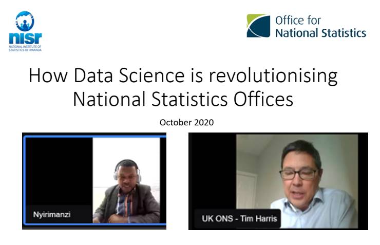 RoseDrummondUK's tweet photo. Today @ONS and @statisticsRW describe how they are working together to engage with #BigData. Great discussions on strengthening international collaboration on data science at #StatCom2020 this week. @imanzijc @DataSciCampus @UKinRwanda https://t.co/RvA2bCE7Vx