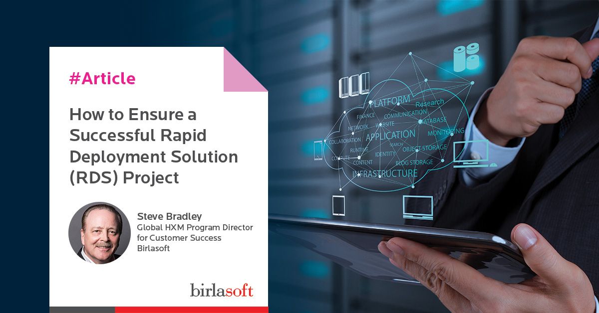 birlasoft's tweet photo. As #rapiddeployment solutions (RDS) gain interest, there's one question that everyone forgot to ask. What comes after RDS? Steve Bradley opines &amp; shares insights on how to ensure a successful RDS project. 

Read more. https://t.co/h42misghzo

#DigitalTransformation #projectgolive https://t.co/cW8xLkzosL