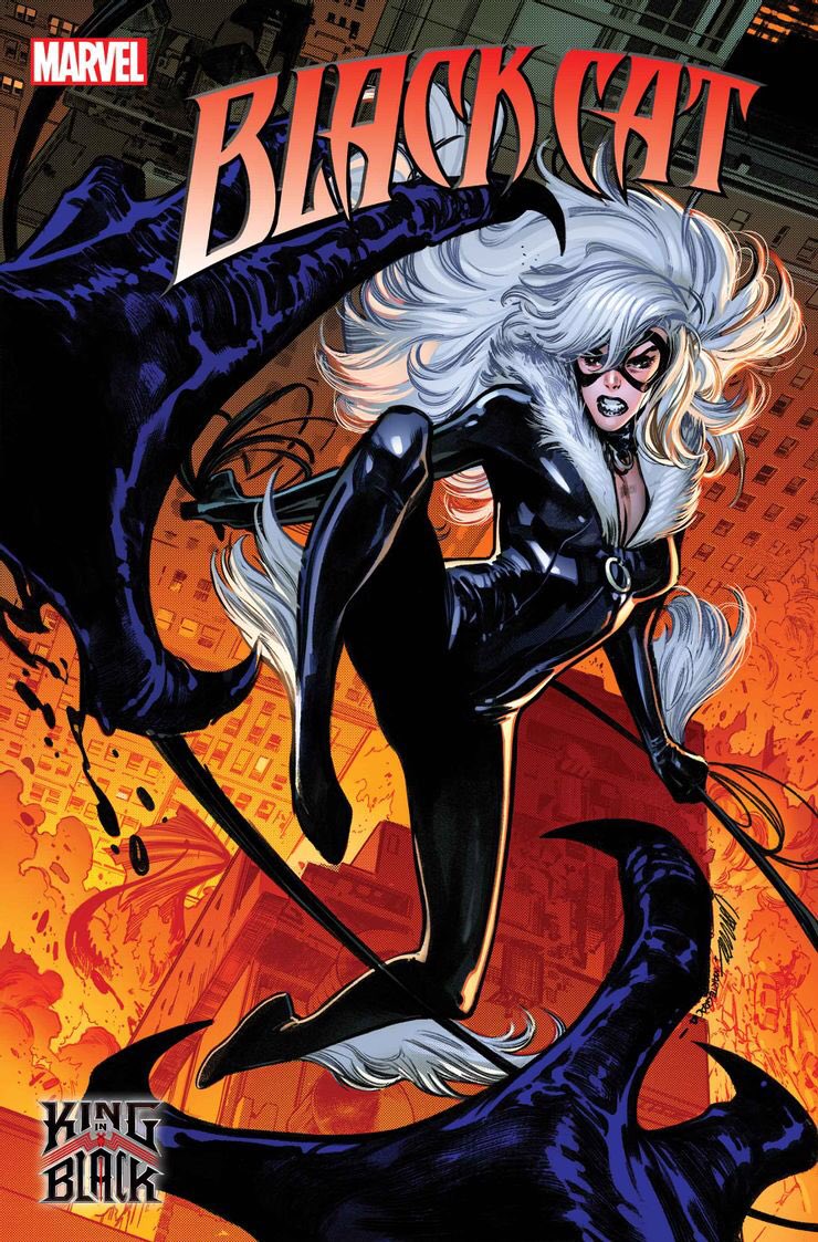 Les heroines ne seront pas en reste non plus, puisqu’une mini série en 3 issues « King in Black : Black Cat » verra Felicia lutter contre l’invasion qui a l’air de frapper New-York (comme d’hab) et c’est d’ailleurs pas la seule à se battre dans la ville