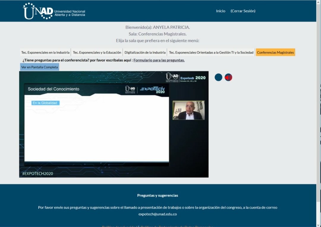 Hoy conectada en #Expotech2020 🖥️ evento de la  <a href="/UniversidadUNAD/">Universidad UNAD</a>  de la ECBTI