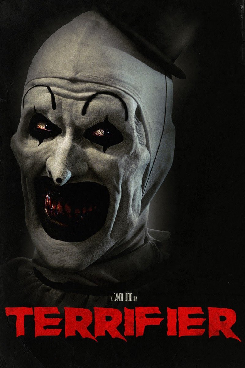 Terrifier (2016) Yo this fucking movie, MAD CREPPY! A killer clown on the loose captures these 2 girls on Halloween after a night of partying and tortures the FUCK out of them. The deaths in this movie are some SAW type of deaths, amazing special effects! Huge plot twist ending!