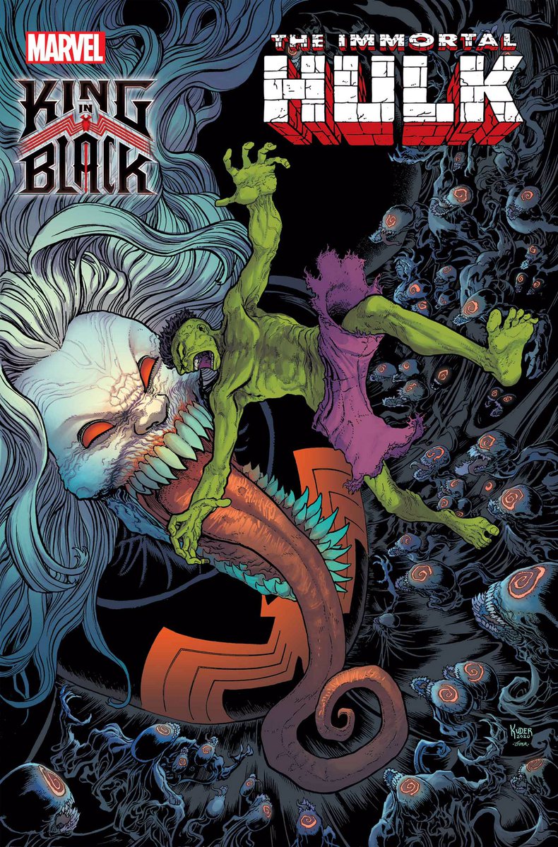 Autre truc super hype, le One shot « King in Black : Immortal Hulk » le titan de jade avait été possédé par Venom durant Absolute Carnage, et Knull est peut être donc au courant de celui qui est si lié à « Celui en Dessous de Tout » l’entité supérieur à Knull...