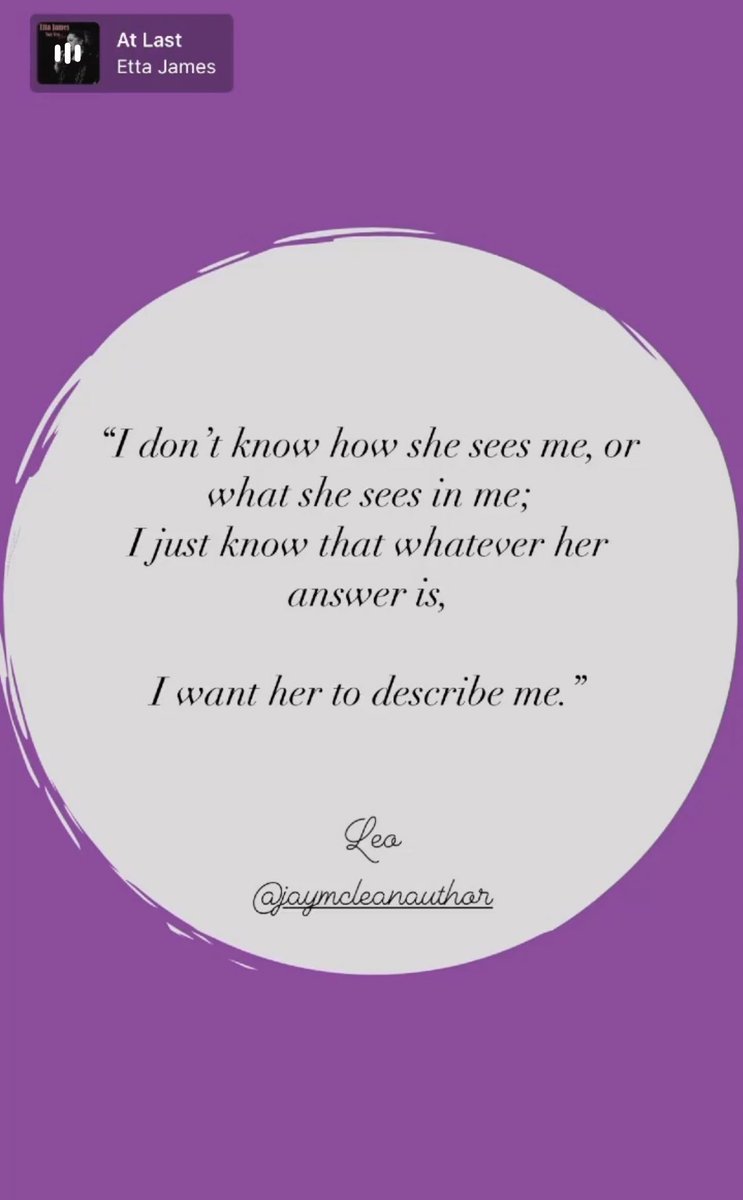 books_luvs's tweet photo. “I don’t know how she sees me, or what she sees in me; I just know that whatever her answer is, I want her to describe me. “
Leo by @JayMcLeanAuthor
#WordsMatter #wordsaremagic
#oneclickauthor https://t.co/z7p5YINKum