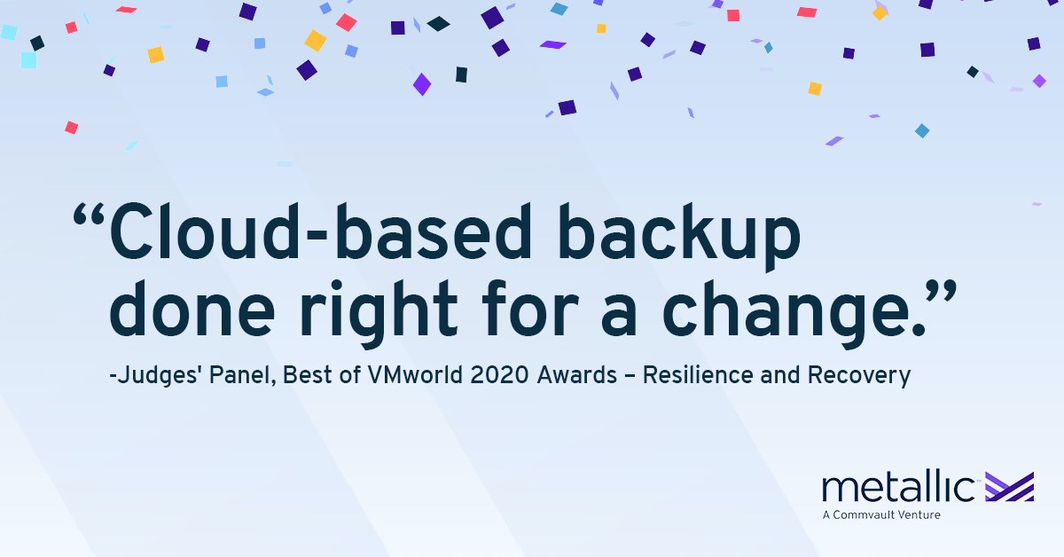 Commvault's tweet photo. .@metallic_io has turned out to be pure gold! In fact a Gold winner for storage &amp; #backup solutions. Read @mnair1 blog that shines a light on the many achievements &amp; accolades, and where we're taking this success story next.. https://t.co/t3mwVrp6fv https://t.co/ibXyTXssdw