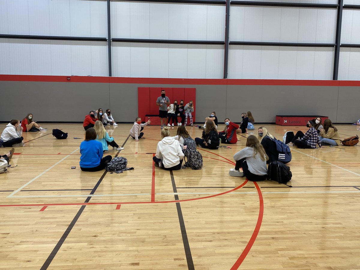 nsgirlwrestling's tweet photo. AWESOME turn out for the first meeting of the year! @NorthScottHS @NSLancersWR @Lancer_WR https://t.co/uS9yCradJQ