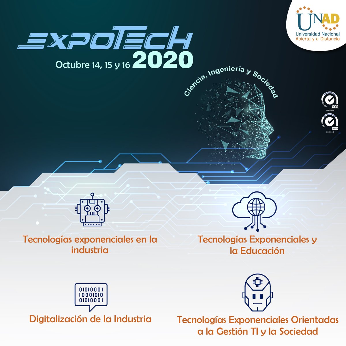Hoy iniciamos nuestro #ExpoTECH2020 en <a href="/UniversidadUNAD/">Universidad UNAD</a>, serán 3 días con excelentes contenidos