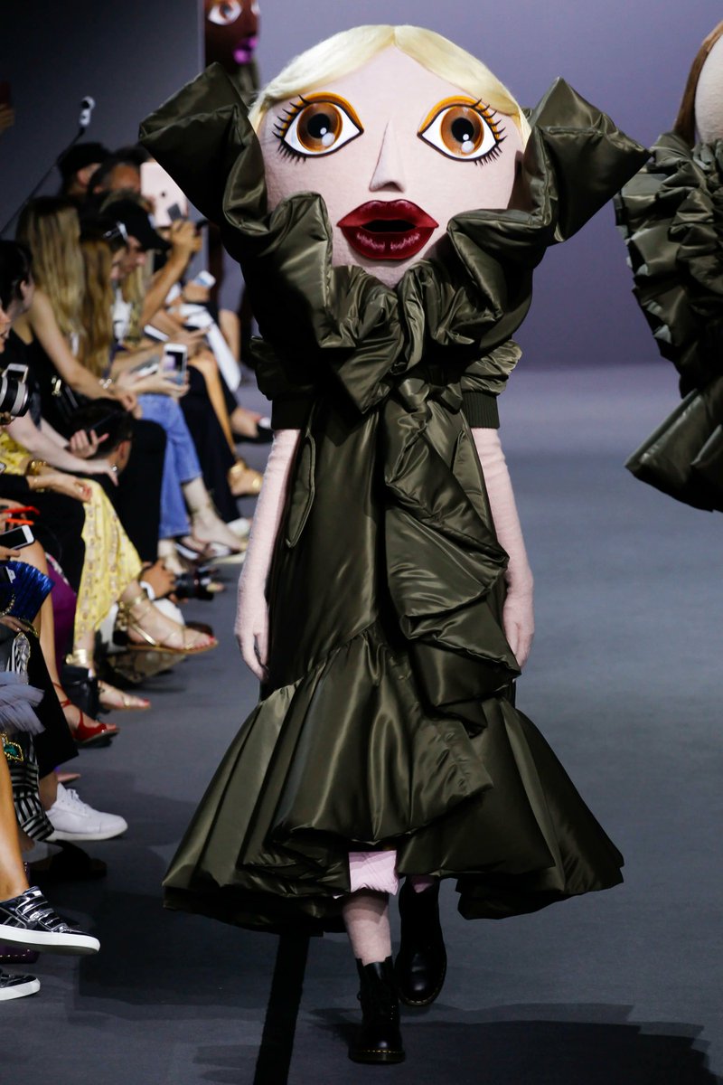 Maybe you’re not looking to scare anybody this Halloween (2020 is scary enough). This Spirulina-themed outfit can be quite fun. I have to admit that when I first saw this on the runway, my first thought was, see you in my nightmares. I think it's growing on me now (not literally)