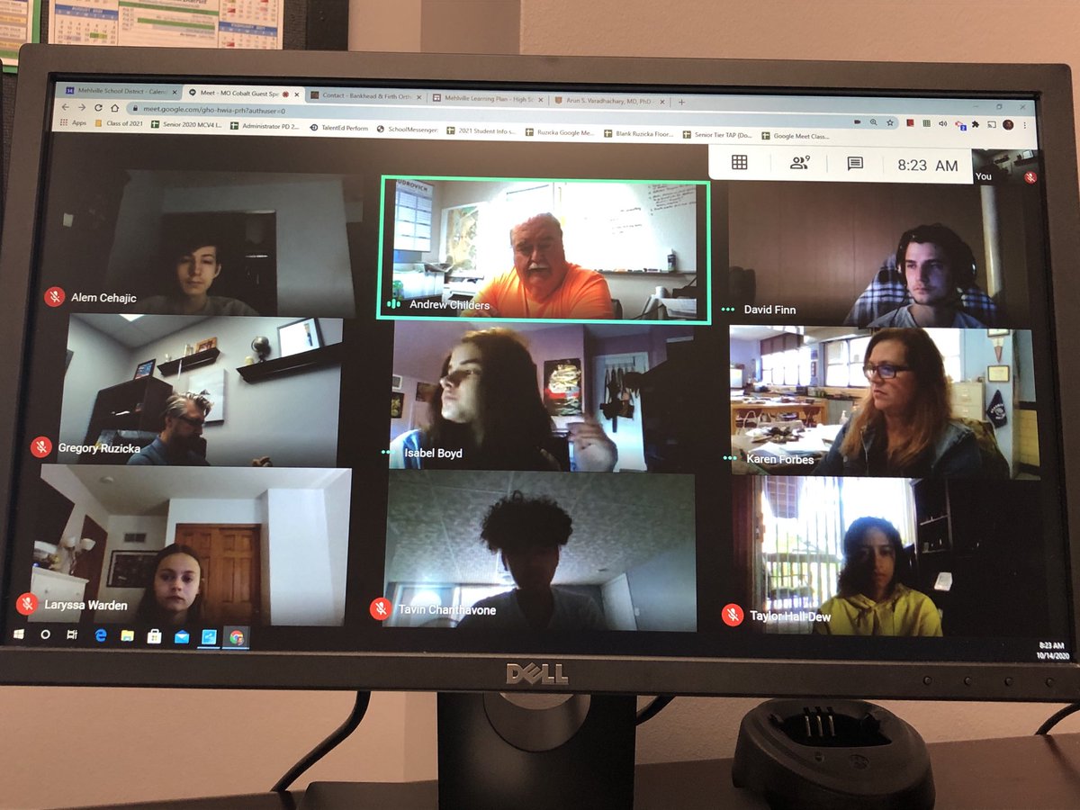 Mrs. Forbes hosting a virtual field trip with Missouri Cobalt. Bringing real life applications into Geology class. ⁦<a href="/MehlvilleSD/">Mehlville School District</a>⁩ ⁦<a href="/Mehlville_HS/">Mehlville High School</a>⁩