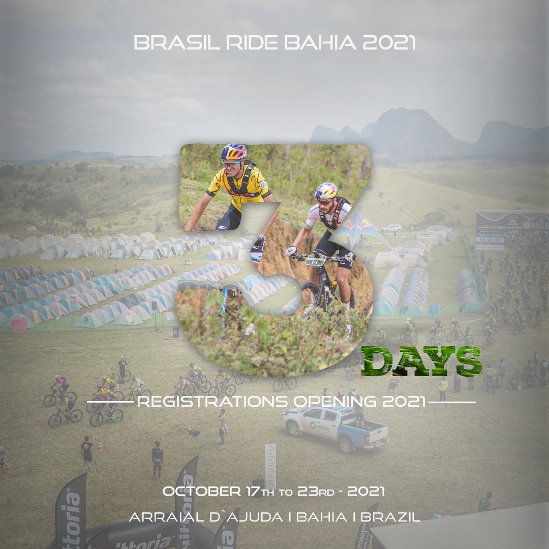 Who´s ready?
3 days to guarantee your place at 
Brasil Ride Bahia 2021!
► brasilride.com.br
#BrasilRideBahia2021