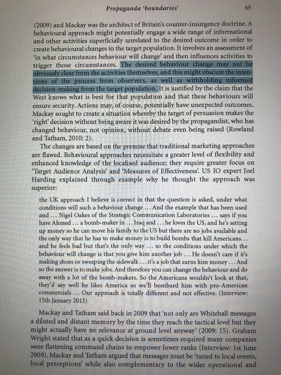 I’m going to share here some pages from my book ‘Propaganda and Counter-terrorism: Strategies for Global Change’ where I discussed the underlying conceptual approach to behavioral influence in warfare. Please read and you can buy the book here:  https://manchesteruniversitypress.co.uk/9780719091056/ 