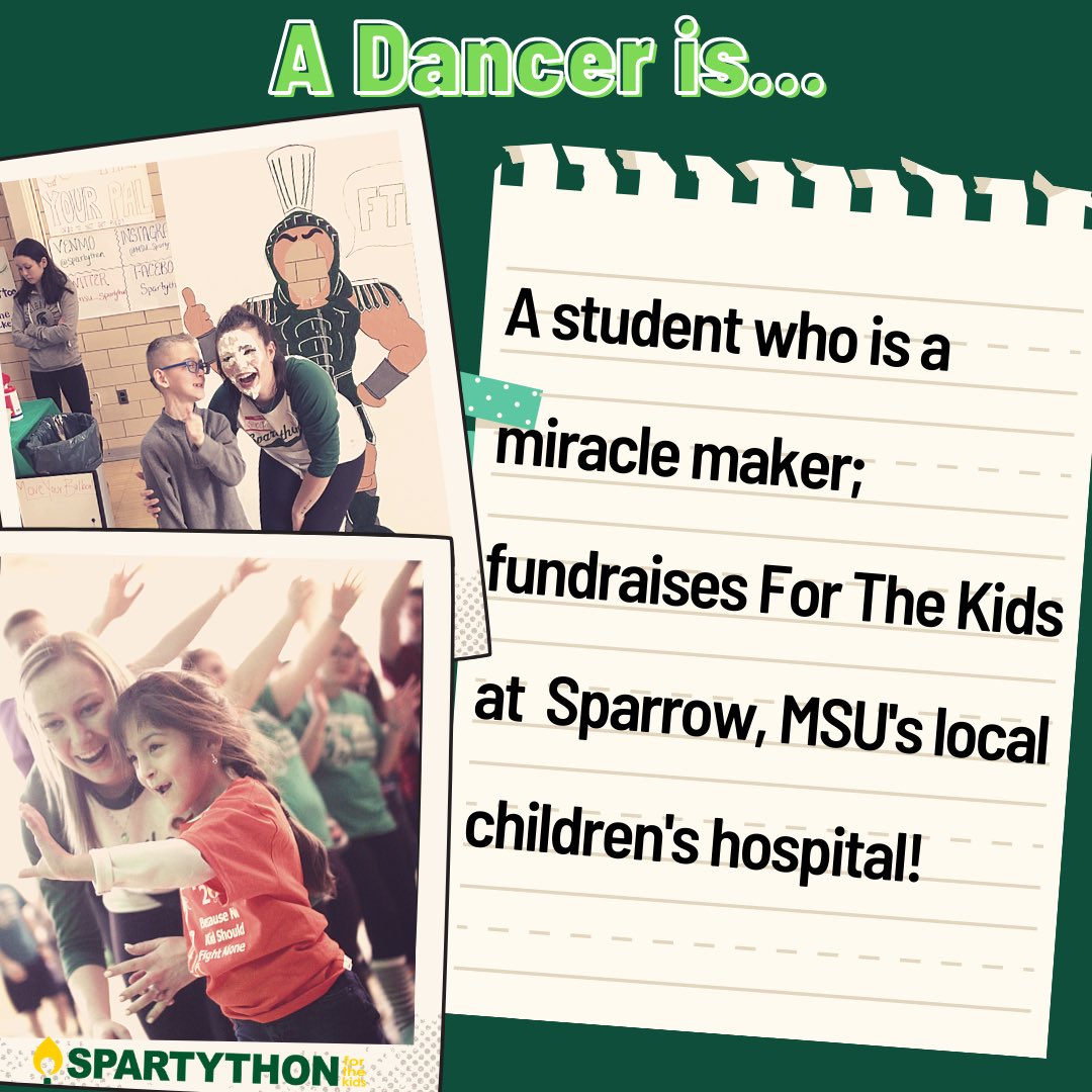 BigSpartanBaby's tweet photo. We’re bringing you back to the basics, Spartython Basics!
Today we’re talking about what it means to be a dancer at Spartython!
You can register to become a dancer at https://t.co/w4iXpQHsIi
#dancemarathon #spartython #spartython2021 #forthekids https://t.co/4ubQ0g2iCY