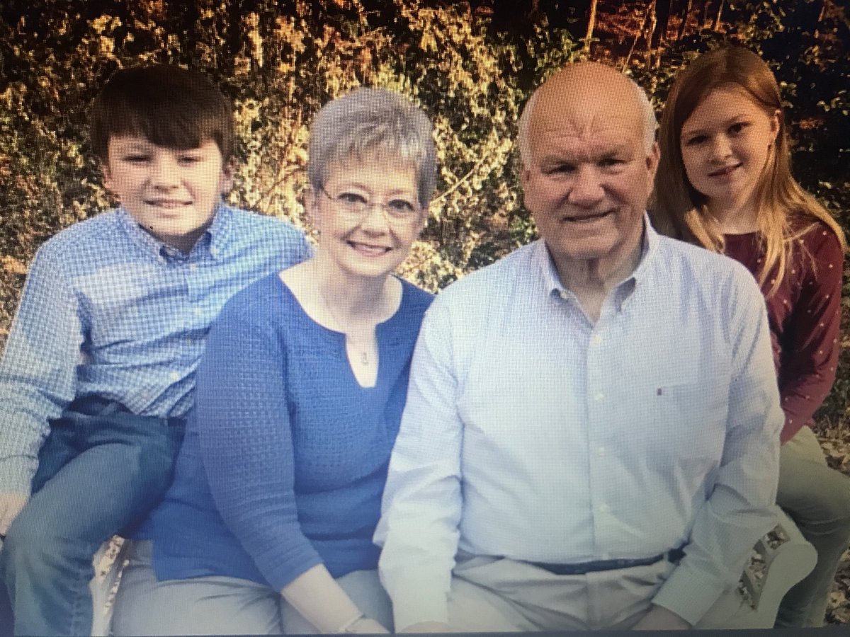 Excited and honored to name the new Coweta County Middle School for former superintendent Mr. Blake Bass. A hero in public education. (Pictured with his wife Lila and grandchildren).