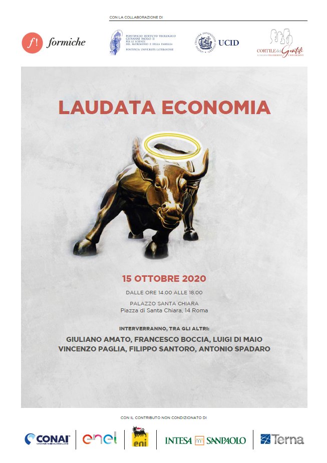 📌SAVE THE DATE 15/10/2020

#LaudataEconomia. Il convegno di Formiche con #GiulianoAmato, @F_Boccia, <a href="/luigidimaio/">Luigi Di Maio</a>, <a href="/monspaglia/">vincenzo paglia</a> e <a href="/antoniospadaro/">Antonio Spadaro</a> (<a href="/civcatt/">La Civiltà Cattolica</a>).

In diretta streaming dalle ore 14:30 su Formiche.net

Tutti i dettagli: ow.ly/XuHY50BSfmR