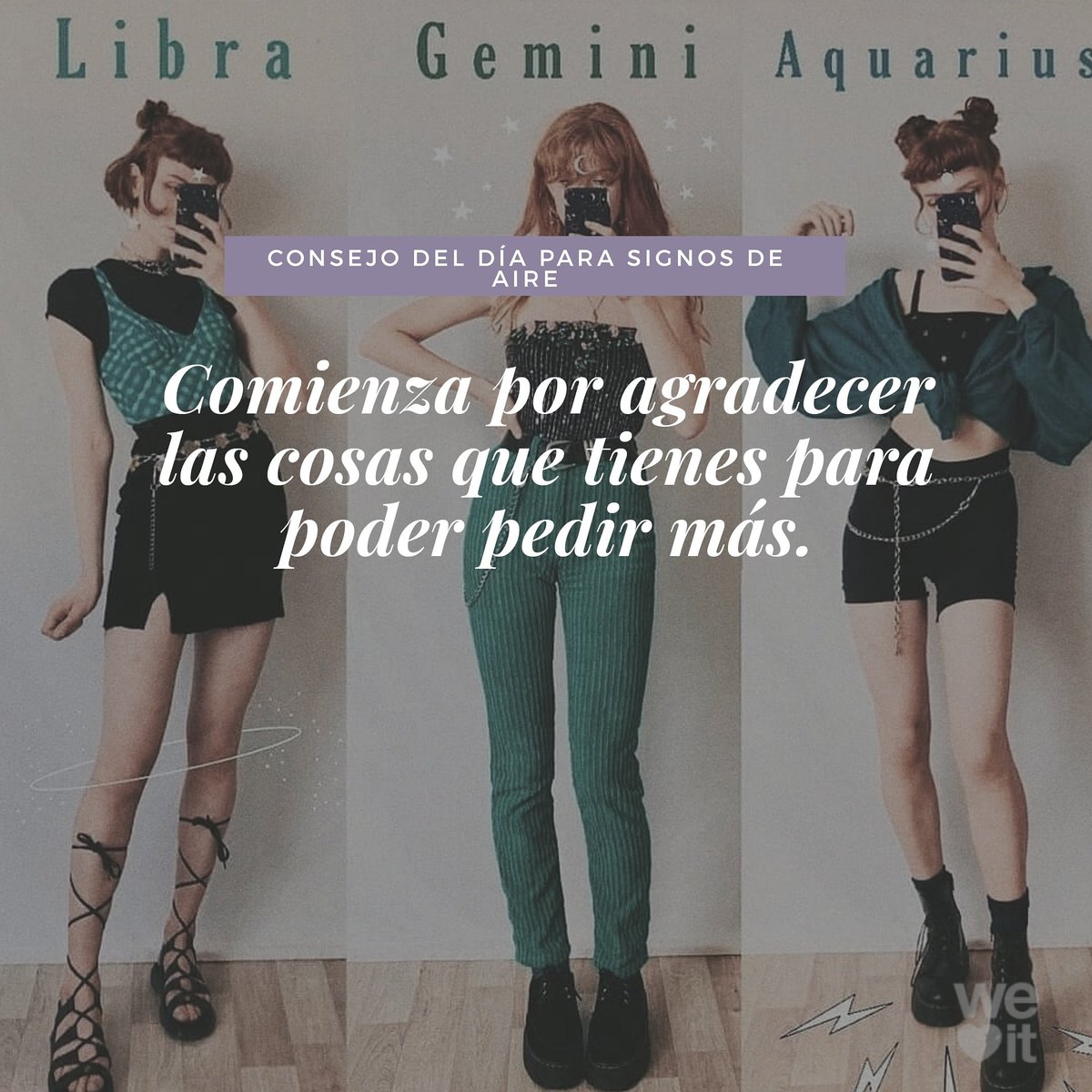 Milenkatyh's tweet photo. Consejo del día para los signos de AIRE: GÉMINIS, LIBRA Y ACUARIO
Y tú que signo eres?
#consejodeldia✔️ #signosdeaire #Tarot
#geminis♊ #Libra #acuario #entretenimiento  #TarotdeMarsella #love #followme #Mtyh #MilenkaTayho https://t.co/Wx0eKbwwl4