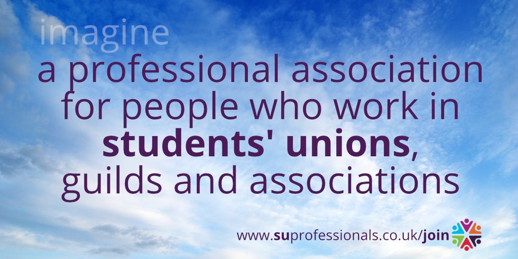 Imagine the world with a professional association for people who work in Students' Unions.

suprofessionals.co.uk/posts/10-imagi…

youtu.be/j6Xbyarxa_0
#loveSUs #studentsunions #suprofessionals #JoinUs