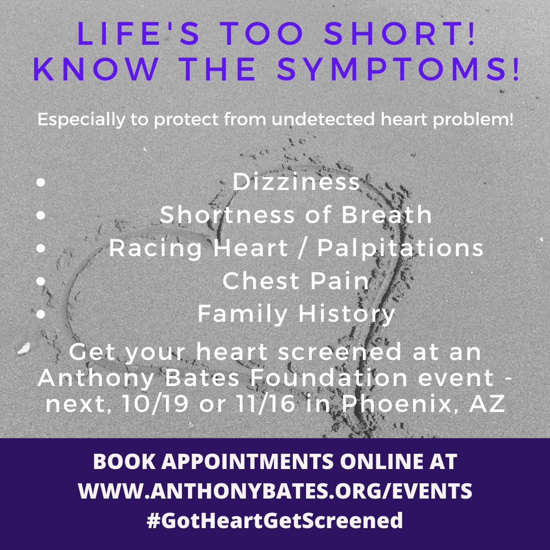 Life is too short! Protect your family today! #GotHeartGetScreened #SuddenCardiacArrestAwarenessMonth #AnthonyBatesFoundation
