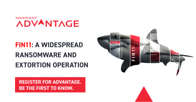 shweethak's tweet photo. .@Mandiant Threat Intelligence has recently promoted a threat cluster to a named FIN (financially motivated) for the first time since 2017. Sign up for #MandiantAdvantage to get the full FIN11 report, and DM me if you want to learn more! https://t.co/pOqzH7fP1d https://t.co/QjN3eBJBzu