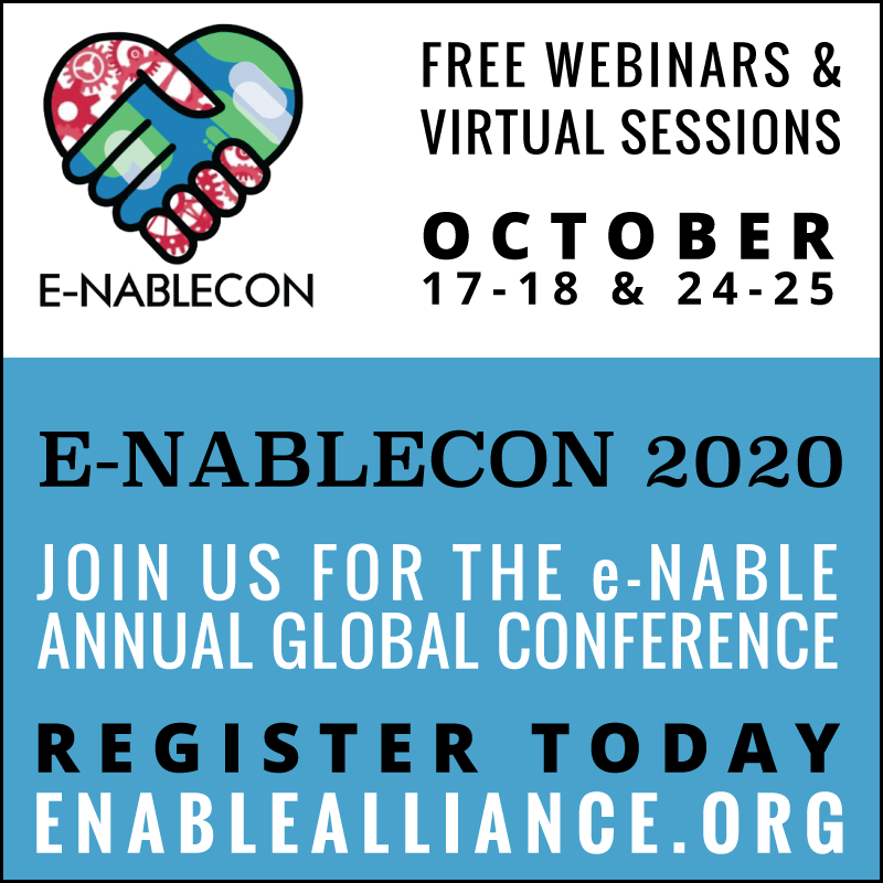 Enabling The Future (@enablethefuture) on Twitter photo Join us Oct 17-18 & 24-25th for our #virtual <a href="/Enablethefuture/">Enabling The Future</a> e-NABLECON #Conference | Register at enablealliance.org | #3dprinting #3ddesign #webinar #STEM #STEMed #distancelearning #enablealliance #enablethefuture #teachers #prosthetics <a href="/3DPrint_com/">3DPrint</a> <a href="/3dprintingcom/">3DPrinting.com</a> <a href="/All3DP/">All3DP</a> Join us Oct 17-18 & 24-25th for our #virtual <a href="/Enablethefuture/">Enabling The Future</a> e-NABLECON #Conference | Register at enablealliance.org | #3dprinting #3ddesign #webinar #STEM #STEMed #distancelearning #enablealliance #enablethefuture #teachers #prosthetics <a href="/3DPrint_com/">3DPrint</a> <a href="/3dprintingcom/">3DPrinting.com</a> <a href="/All3DP/">All3DP</a>