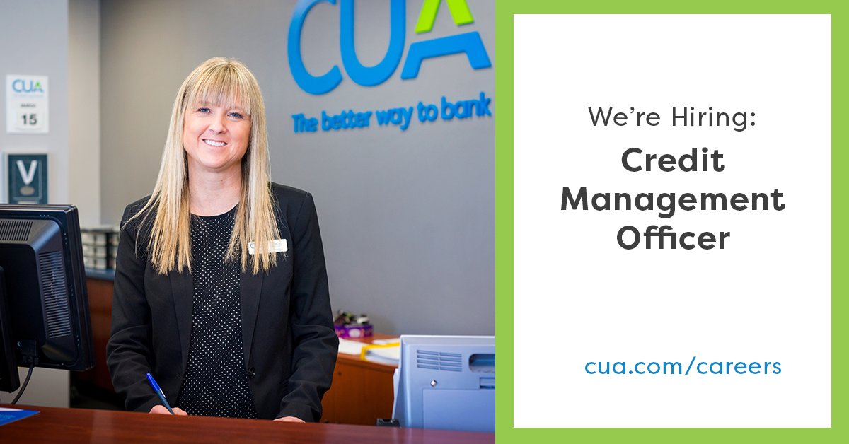 CUAbanking's tweet image. Each and every day, members of our team arrive to work on a mission: to help everyday people get ahead. We are currently looking to add a new Full-Time Credit Management Officer to our team. Send resumes to careers@cua.com.

Learn more at cua.com/careers

#HalifaxJobs