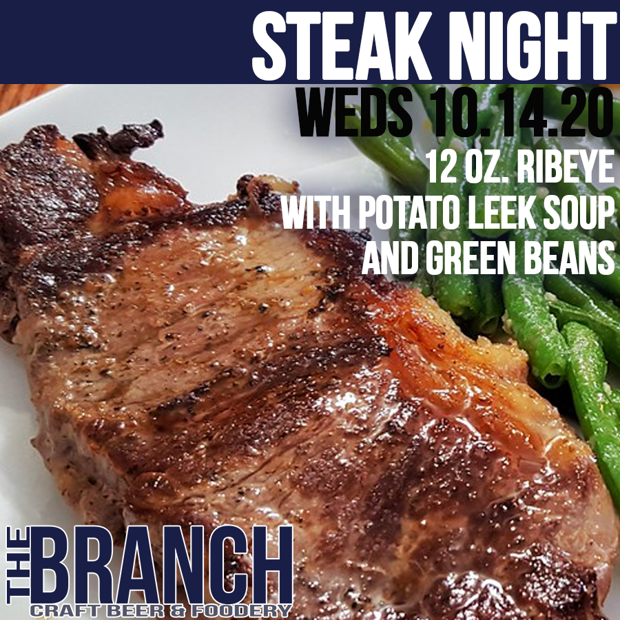 #SteakNight
12 oz Rib EYe with Potato Leek Soup and Green Beans

Doors Open at 5pm.
♥️🥩🤤
#thebranch #eatlocal #drinklocal #supportlocal #springbranch #longpoint #onpoint #justkeepeating #toosmalltofail #patioweather