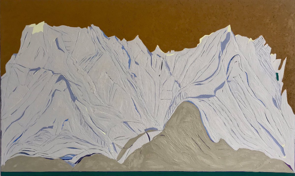 ClareThatcher2's tweet photo. Quiet Reflection-oil &amp; pigments on canvas, 92x153cm, 2020, latest work from my series of paintings &amp; drawings inspired by my trip to Alaska 2019, #alaskaseries #inseries #scale #oilandpigments #oncanvas #painting #drawingintopainting #paintingintodrawing #place #colour #surface https://t.co/GFS4Jx5Pt2