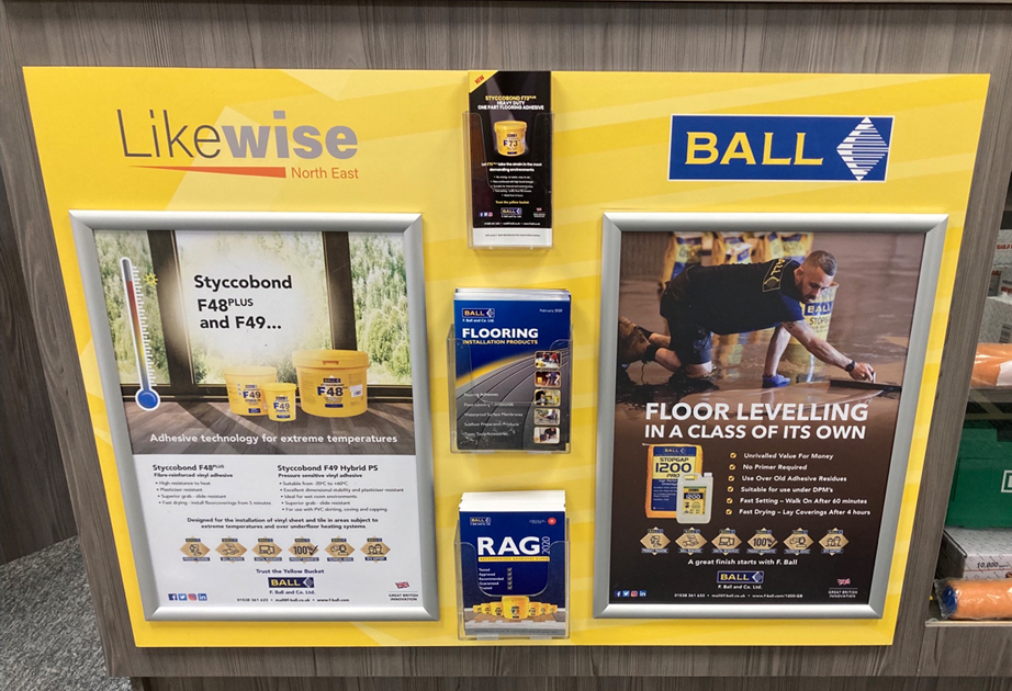 FBallUK's tweet photo. Here's an example of one of our Point of Sale items installed into the Likewise North East, Gateshead Dept today.
#flooring #TeamFBall #Likewise https://t.co/8FqUoRD9HA