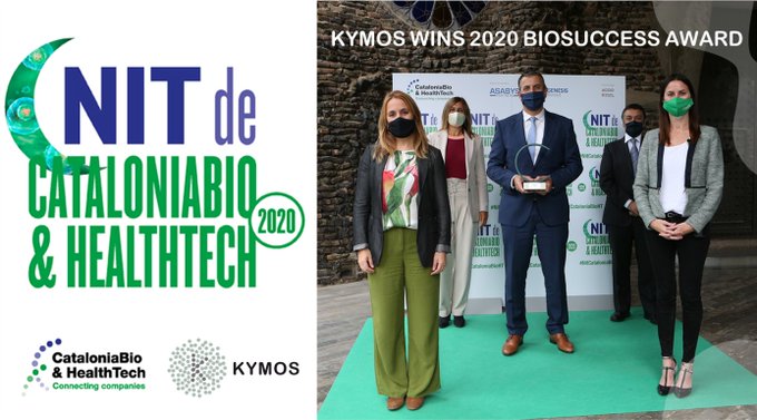 Entorno #30Virtual La biotecnológica @KymosPharma ha sido galardonada con el #premiBioèxit! 2020 que otorga @CataloniaBioHT en reconocimiento a su consolidación y expansión internacional como empresa de servicios científicos. ℹ 30virtual.net/Noticias/16822